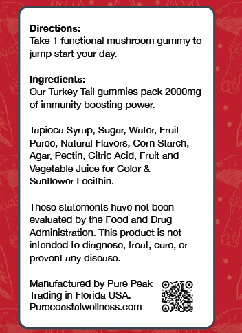 TURKEY TAIL 2000mg Gummies - Immunity Defense